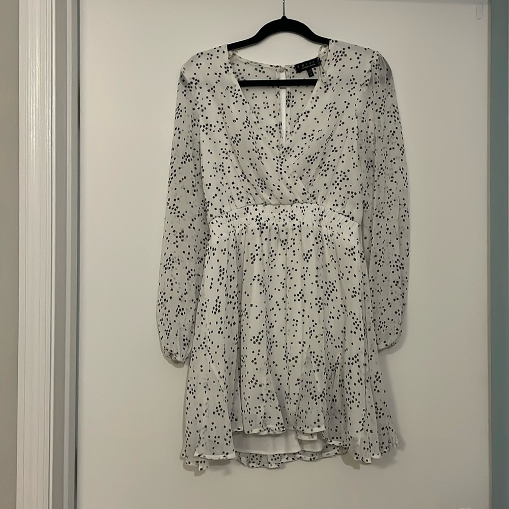 Black and white flowy dress